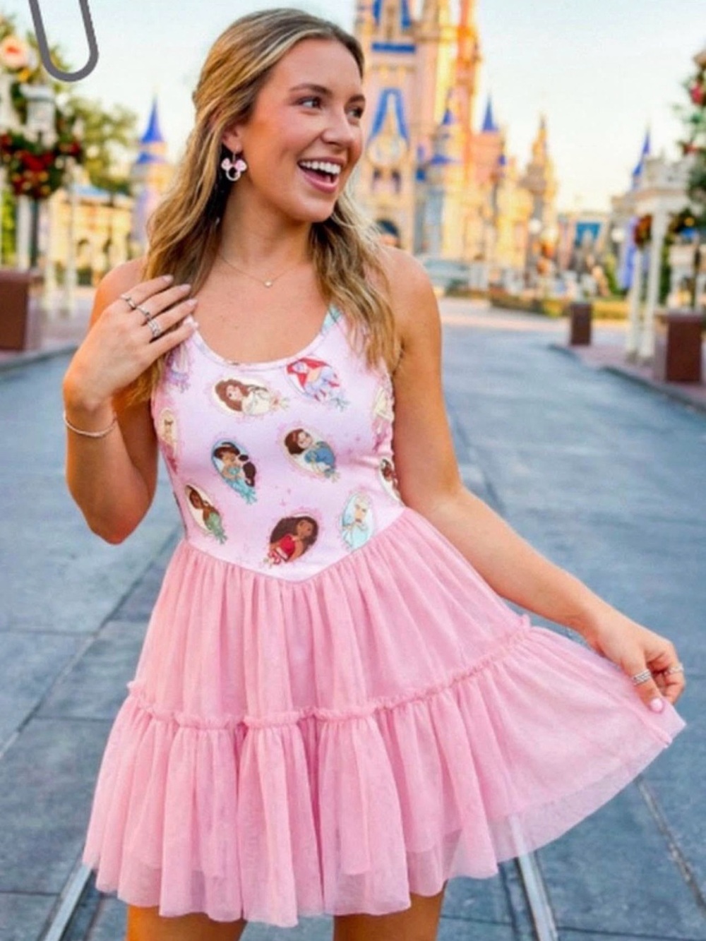 RUN Disney Princess Magic Down Main Athletic Park Princess Dress Size M